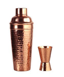 Shaker à cocktails en cuivre martelé fait main, outils de barman, mélangeur de boissons, accessoires de bar, shaker à vin pour bar à domicile - Product Image 2