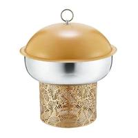 Offre Spéciale – Ensemble de Réchauds de Buffet Modernes pour Hôtels, en Métal, avec Couvercle en Acier Inoxydable, 4,5 L, Doré, Écologique, Compatible Gaz et Induction, Lavable au Lave-Vaisselle