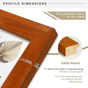 Handcrafted Walnut <b>Wood</b> <b>Picture</b> <b>Frame</b> 11x14 - Wholesale Photo <b>Frames</b> India - Product Image 4