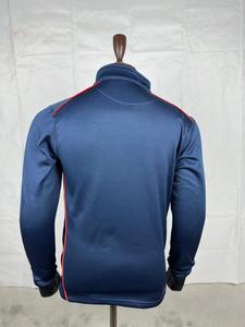 Suéter de punto para hombre con cremallera de un cuarto, logo bordado, casual, manga larga, corte ajustado, estilo urbano, para invierno - Product Image 6