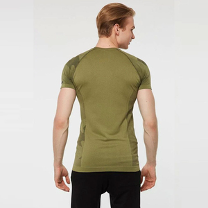 Personnalisez votre propre logo sur des t-shirts de musculation pour hommes / T-shirts de musculation de haute qualité à manches courtes et coupe ajustée - Product Image 3