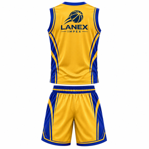 Ensemble d'uniformes de basket-ball de qualité supérieure avec logo personnalisé, nom et numéro du joueur, maillots et shorts de basket-ball personnalisés - Product Image 3