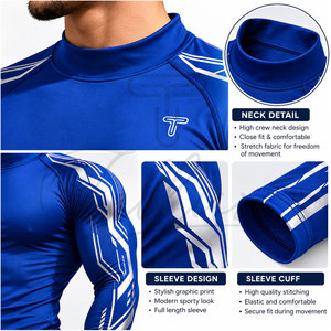 Hot Sale Printed <b>Long</b> <b>Sleeves</b> <b>Compression</b> <b>Shirt</b> For Men Premium Quality Low Price <b>Compression</b> <b>Shirts</b> - Product Image 5