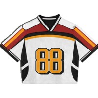 Individuell Bedrucktes Streetwear Trendiges Fußballtrikot mit Stickerei-Design Mesh Crop Nationalmannschaft Fans Fußballtrikot