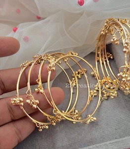 Everyday 4 Kashmiri Fashion Women's Stylish Trendy Stackable <b>Silver</b> Plated Eco-Friendly Wedding Modern <b>Bangles</b> Wrist Accessories - Product Image 3