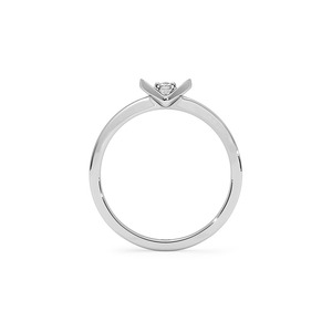 Bague minimaliste en forme de cœur en diamant naturel en argent sterling 925 pour femmes - Product Image 4