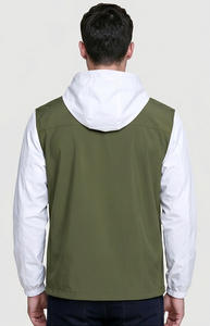 Chaqueta cortavientos con capucha para hombre/100% nailon/poliéster con cremallera completa y bolsillos laterales/Chaqueta cortavientos ligera e impermeable - Product Image 3