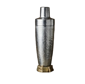 Fournitures de bar haut de gamme, shaker à cocktail en acier inoxydable brillant argenté fait à la main, base en laiton pour hôtel, bar, alcool, vin - Product Image 2