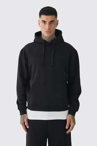 Survêtements d'hiver unisexes coupe ample en molleton 350 g/m² avec logo personnalisé imprimé en mousse, teinture unie, sweats à capuche streetwear surdimensionnés de haute qualité - Product Image 2