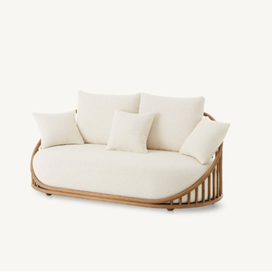 <b>Sofa</b> Set for Two Seater with Cushion and Wooden Frame <b>Material</b> for Home and Garden Furniture Decoration - Product Image 2