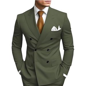 Dernier design, vente chaude, costume homme de qualité supérieure, vêtements de mariage, blazer sur mesure, costume homme 2 pièces croisé à vendre - Product Image 5