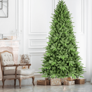 Premium 6ft <b>Artificial</b> Christmas <b>Tree</b> with 1168 PE/PVC Mixed <b>Branch</b> Tips Hinged Foldable Base Indoor Holiday Decor - Product Image 3