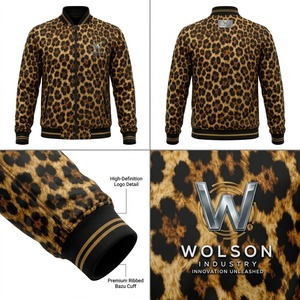 Custom Sublimation Bomber Jacket Lightweight Quick Dry Breathable <b>Winter</b> <b>Sports</b> Jacket for Men Women Fitness Training Outdoor - Product Image 5