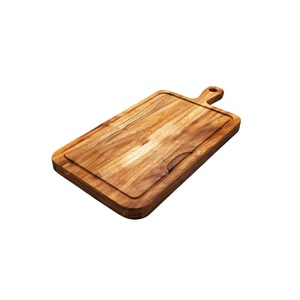 Planche à découper rectangulaire en bois naturel artisanal Imperial, épaisseur 1,5 cm, passe au lave-vaisselle, facile à nettoyer, décorative - Product Image 1