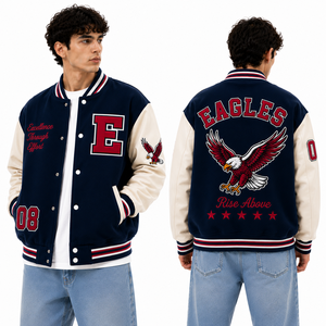 Jaqueta Letterman Masculina <b>Mens</b> Streetwear <b>Varsity</b> <b>Bomber</b> With Custom Logo Patches For Wholesale Fast Sample Sportswear Durable - Product Image 3