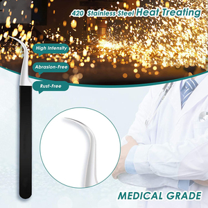 Plasma Gold Series Stainless Steel Tweezers Anti-Corrosion Anti-Magnetic Professional Lash <b>Tools</b> <b>Smooth</b> Tip Superior Surface - Product Image 3