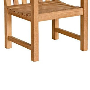 Sillón de Exterior con Estructura de Madera de Teca y Diseño Minimalista para Decoración del Hogar y Muebles de Jardín - Product Image 6