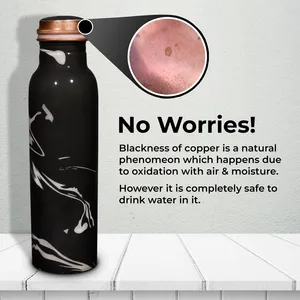 ขวดน้ำทองแดงอายุรเวท เหมาะสำหรับการดื่มน้ำตอนเช้าเพื่อการย่อยอาหารที่ดีขึ้นและประโยชน์ต่อสุขภาพ - Product Image 5