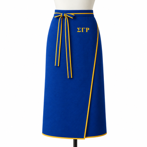 Falda con Lazo Bordado de la Hermandad Griega Sigma Gamma Rho, Venta al Por Mayor |   Falda Formal Elegante - Product Image 4