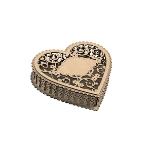 Retro Heart Shaped Wooden <b>Makeup</b> <b>Storage</b> <b>Box</b> with Magnetic Buckle Love <b>Box</b> Desktop Organizer for Daily Cosmetics Accessories - Product Image 4