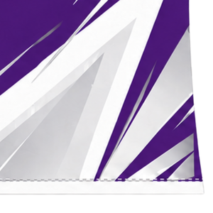 Camiseta Deportiva de Compresión, Manga Corta, Color Morado y Blanco, Cuello Redondo, Diseño Gráfico de Rayos, para Entrenamiento Atlético - Product Image 6