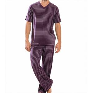 Fabricante Directo de Pijamas para Hombre, Ropa de Dormir de Algodón Suave y Transpirable, Ropa para el Hogar, Proveedor OEM - Product Image 1