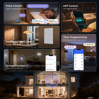 Interrupteur intelligent 3 voies WiFi, contrôle multi-voies, panneau tactile, minuterie, application de contrôle à distance, compatible avec Alexa, Tuya Smart Home