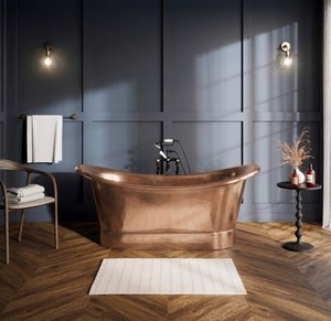 Baignoire autoportante en cuivre pur, design attrayant, fabrication artisanale, finition de qualité supérieure, à prix avantageux auprès de fabricants indiens - Product Image 5