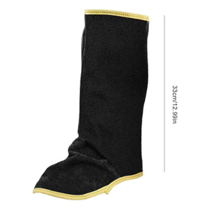 Couvre-chaussures en cuir de vachette pleine fleur de qualité supérieure, résistant à l'abrasion, à la chaleur et aux flammes, pour travaux lourds et de construction - Product Image 2
