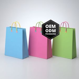 Custom Luxury Boutique Paper Gift <b>Bags</b> with Logo Printing for Elegant Retail and Event Packaging - Product Image 1