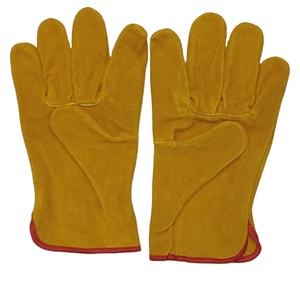 2024 Meilleures ventes Gants de sécurité XL en cuir de vache marron de qualité supérieure Utilisation de mécanicien de conduite et de soudage étanche - Product Image 2