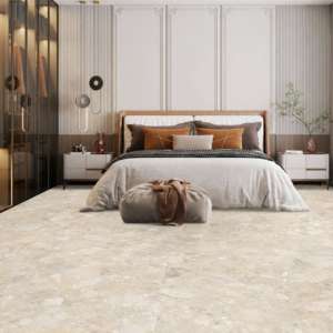 Carreaux de sol en porcelaine Pulito Beige 600x1200mm, texture mate, antidérapants, pour intérieur, salle de bain, salon, chambre, style moderne - Product Image 1