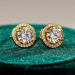 Boucles d'oreilles à sept diamants, boucles d'oreilles romantiques en moissanite en forme de fleur, argent sterling S925, cadeau pour la Saint-Valentin et les anniversaires - Product Image 6