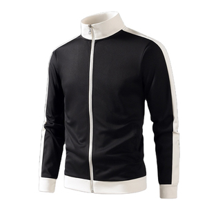 Veste de sport zippée pour homme, style varsity, légère, décontractée, coupe-vent, col montant, veste athlétique - Product Image 6