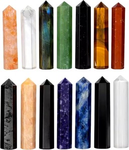 Puntas de Cristal Pulido de Oro Rojo Únicas, Forma Rectangular, Artículos de Colección, Piedras Artesanales Portátiles - Product Image 3