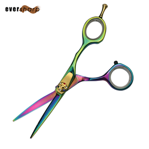 Ciseaux de coiffure professionnels avec manche élégant, en acier inoxydable japonais, lame droite, polissage miroir, pointe aiguë, vis réglable - Product Image 5