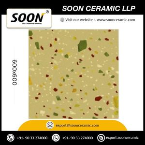 Próximamente: Azulejos de Porcelana Quartzite Taupe para Paredes Interiores, 600x600mm, Textura de Flores y Plantas, Acabado Brillante, Antibacteriano, Resistente a los Ácidos - Product Image 5