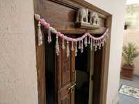 Toran à pampilles de perles fait main, Décoration de porte indienne Bandhanwar, Décoration traditionnelle d'entrée, Décoration de Mandir pour Diwali Pooja, Décoration de maison neuve