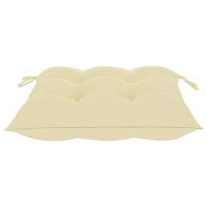 Ensemble de 4 chaises de jardin blanc crème avec coussins confortables - Product Image 6