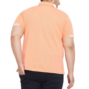 Camiseta de Manga Corta para Hombre Elite Vanguard International, Color Naranja, Poliéster, Cuello y Puños a Rayas, Transpirable, con Serigrafía - Product Image 4