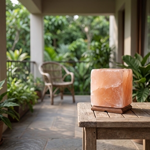 Handmade Square Rock Salt Lamp Natural Himalayan Salt <b>Crystal</b> Lighting for Home Office Night Decor - Product Image 6