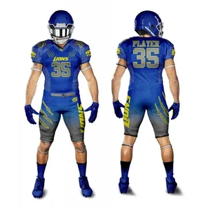 Conjunto de Uniforme de Fútbol Americano Personalizado, Jersey y Pantalones Sublimados, Transpirables, de Secado Rápido, Ropa Deportiva para Entrenamiento en Equipo, Juvenil y Adulto - Product Image 5