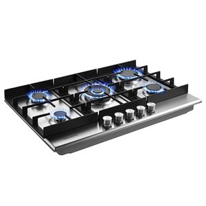 Piano Cottura a Gas Incasso in Acciaio Inox da 30 Pollici, 5 Bruciatori ad Alta Efficienza, Convertibile NG/GPL, Fornello da Cucina ad Alte Prestazioni - Product Image 2