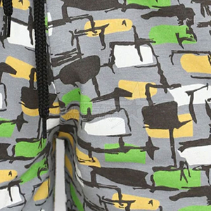 Pantalones Cortos de Pijama para Hombre con Estampado Geométrico Personalizado OEM, Transpirables, de Algodón, con Patrón Abstracto, Cintura Elástica con Cordón, Pantalones Cortos Casuales al por Mayor - Product Image 5