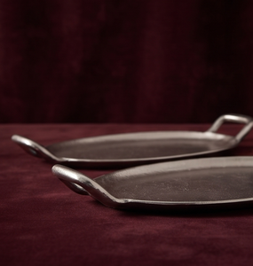 Plateau ovale en métal texturé au design moderne, idéal pour la cuisine et la salle à manger – Fournisseur pour commandes en gros - Product Image 4