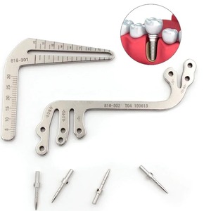 Juego de guías quirúrgicas dentales de ametrina, de acero inoxidable, ajustables, para posicionamiento y localización oral de implantes, regla de perforación - Product Image 5