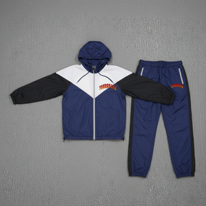 Custom Men's Summer Nylon Reflective Piping Shell <b>Black</b> Long Sleeve Crop <b>Windbreaker</b> Tracksuit 2-Piece Shorts Set - Product Image 6