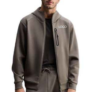 Sweat à capuche zippé personnalisé avec logo pour homme, tissu de haute qualité, prix de gros, sweat à capuche uni, prix bas / prix d'usine 2026 - Product Image 1