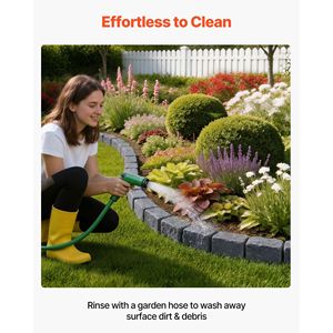 46.85\" No-Dig Garden Edging Kit Faux <b>Stone</b> Border Blocks for Lawn Flower Beds Yards-1 Pack Each Section - Product Image 6