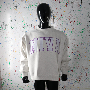 Sudadera Niva de Cuello Redondo Unisex, Oversize, de Algodón Tejido, Informal, para Otoño, con Estampado de Letras Blancas en la Parte Delantera, CLUSH SPORTS - Product Image 5